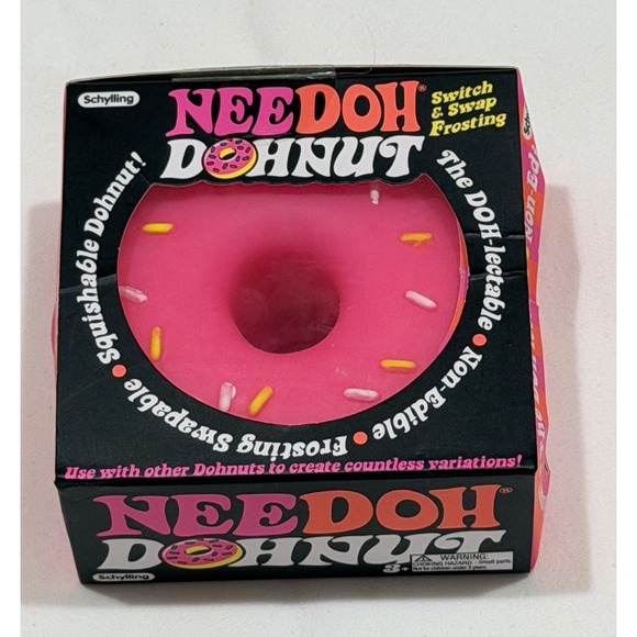 Schylling Other - Schylling NeeDoh Donut PINK Nee Doh Sprinkles Authentic Dohnut Swapable Frosting